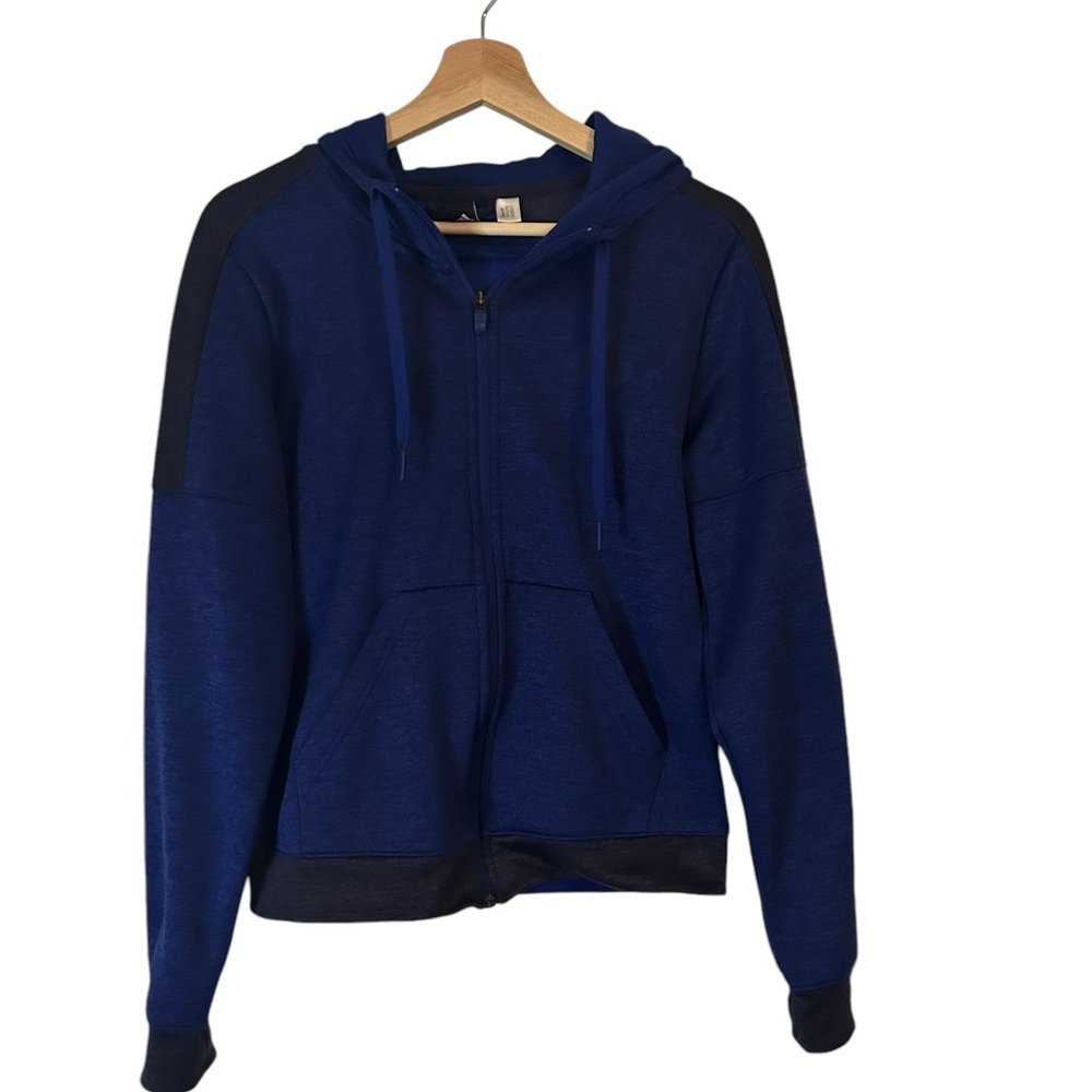 Adidas Women’s Blue TI Fleece Full Zip Jacket –‎ No Size Tag (Pit to Pit 19”)